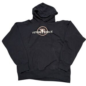 Teton Ridge bull skull rodeo cowboy western streetwear black hoodie size M